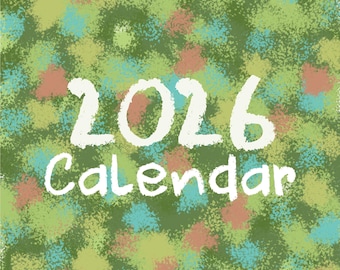 Kalendarz kwiatowy do druku na rok 2026/ Kalendarz ścienny A4 do rysowania cyfrowego Pobierz PDF Wersje ENG/FR