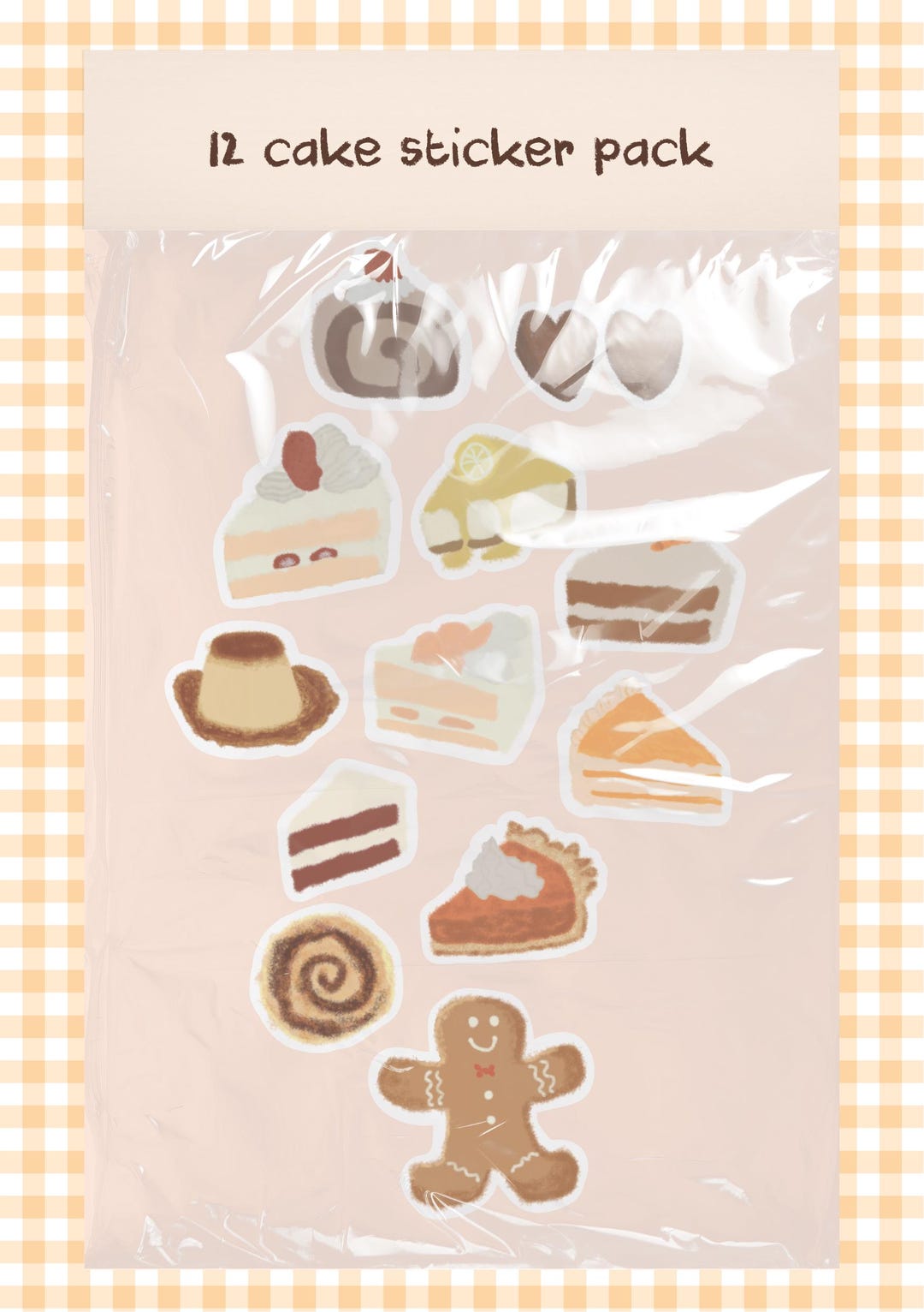 Cake Stickers, Dessert Foodie Sticker Pack (PDF & PNG) - Etsy