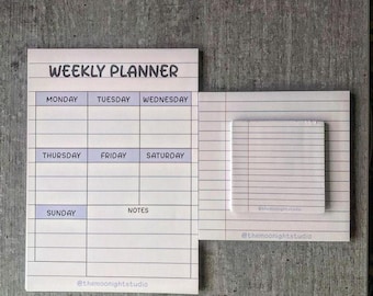 Tygodniowy planer do druku i notatniki / plik PDF