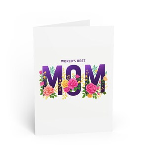 PERSONALISIERTE NACHRICHT Blumengruß-Karte für Mama. Herzliche Wünsche, Geburtstag, Muttertag, Dankes-Karte