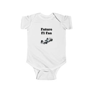 Future F1 Fan Infant Bodysuit, Baby Car Enthusiast Outfit, Motorsports Baby Gift, Toddler Racer Suit, Cute Baby Wear