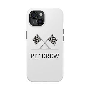 Formula 1 &#39;PIT CREW&#39; Racing Tough iPhone 15 Case, Durable Cover for F1 Fans, Protective Smartphone Case, F1 Gift, Racing Circuit