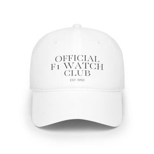 Formula One Low Profile Baseball Cap - Racing Fan Hat Gift for F1 Enthusiasts, Pit Crew Racing Team Cap, Formula 1 Hat, F1 Merch
