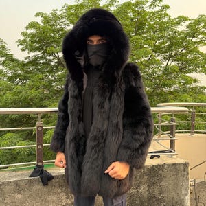 Men's Faux Fur Vest Men's Oversized Faux Fur Hooded Vest – Warm