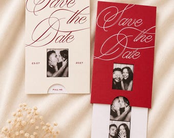 Fotobox-Save-the-Date-Karten-Set (2 Stück) | Digitaler SVG-Download | Canva-Vorlage | Cricut & Silhouette