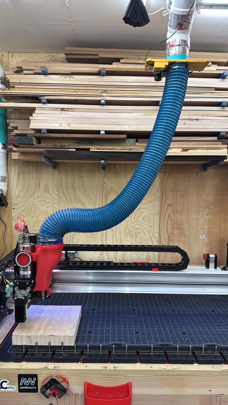 Dust Collector Boot Longmill CNC Auto Docking Dust Boot With LED Ring & 4