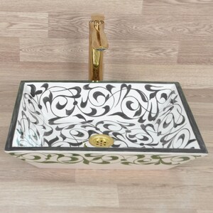 Handmade  Washbasin, Bathroom Sink, Ceramic Sink, Vanity Basin, Bathroom Vessel,Custom sink ,Handcrafted Sink ,Free Shipping + Special Gift