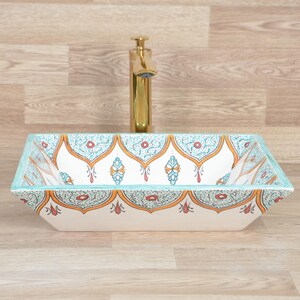 Handmade  Washbasin, Bathroom Sink, Ceramic Sink, Vanity Basin, Bathroom Vessel,Custom sink ,Handcrafted Sink ,Free Shipping + Special Gift