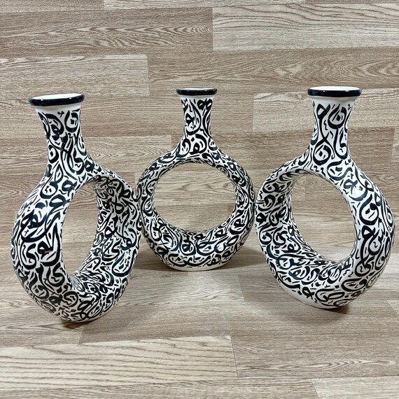 手作りのモロッコ陶器の花瓶、フェズの陶器、ボヘミアン風装飾 - Etsy 日本
