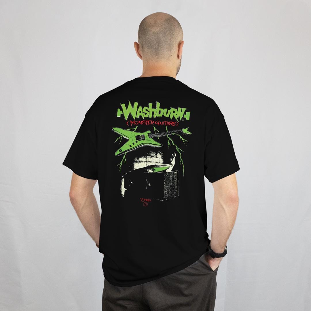 Washburn Monster Guitars Cotton Tee - Updated (front and Back