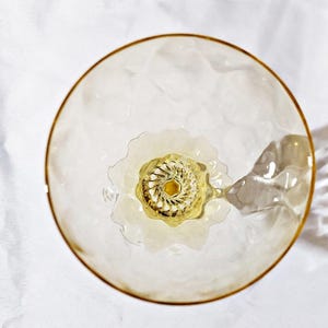 1930s Heisey Sahara Yellow Goblets – Old Dominion 3380 Diamond Optic, Set of 4 immagine 4