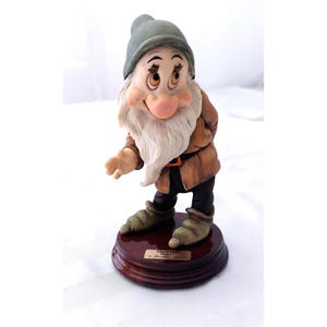Vintage Disney Bashful Figurine by Giuseppe Armani | 1994 Florence Italy | Signed by Artist |  Seven Dwarfs Collectible
