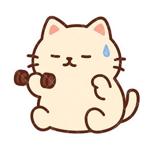 12+ Mochinyang Daily Life PNG Sticker Set – Cat Clipart for Digital Use(digital stickers,Goodnotes stickers,iPad planner,cute sticker)