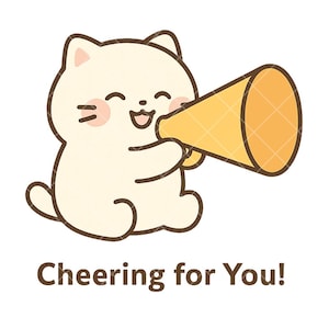 10 PNG Mochinyang Comfort & Cheer Sticker Bundle – Cat Illustrations(cat characters,cat illustration,cozy stickers,planner stickers)