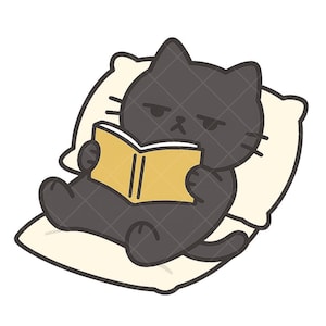 Kawaii Cat Clipart-50+ Cronyang Special Digital Sticker Pack-1(50 PNG Files) Cat Illustrations(Journaling, Notion, Scrapbooking)