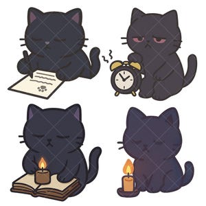 50+ Cronyang Special Digital Sticker Pack-2(50 PNG Files) Kawaii Cat Clipart Illustration(iPad planner,Goodnotes)