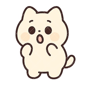 12 PNG Mochinyang Reaction Sticker Pack Bundle – Cat Illustrations(aesthetic stickers,Goodnotes PNG,digital sticker pack,Kawaii stickers)
