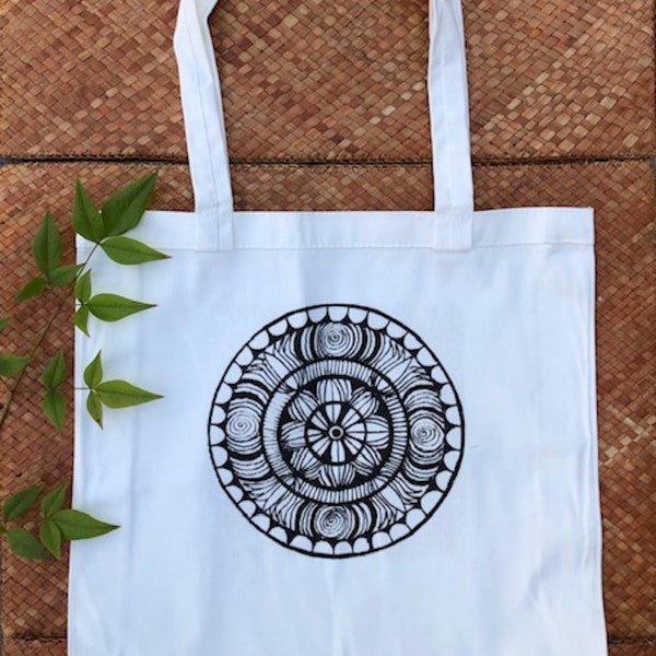 Cotton tote bag, grocery bag, market tote, reusable, eco friendly bag, produce bag, chakra tote, under 15 dollars, shoulder bag, unisex gift