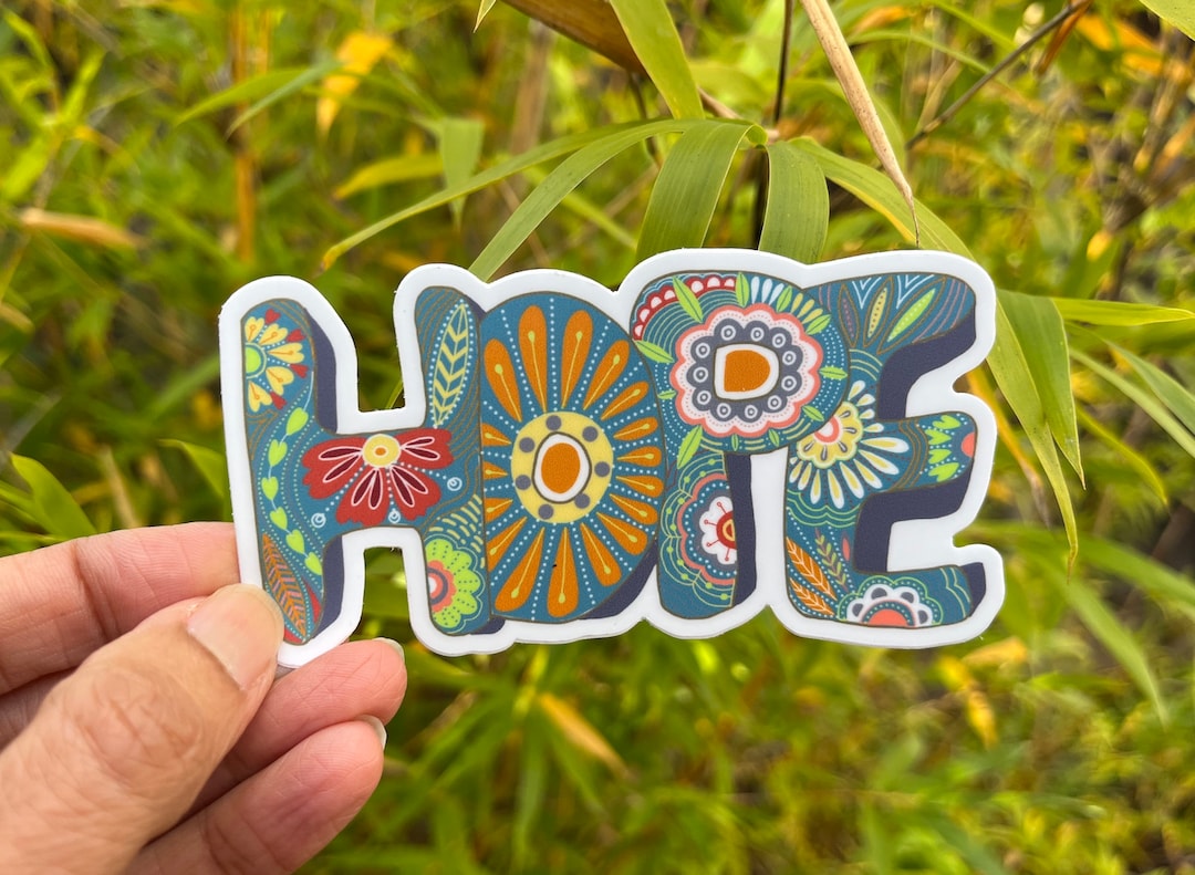 HOPE STICKER -matte STICKER, for Laptop, Water Bottle, Gift for Girls ...