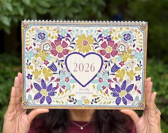 2026 Wall Calendar flowers, quotes, seasons, nature, gift under 25, for mom, for friend