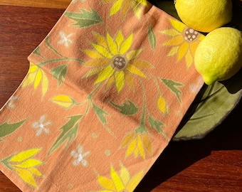 Sunflower Cotton Tea Towel, Floral Kitchen Decor