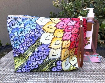 Cosmetic case, make up pouch, zipper pouch, toiletry bag, bridesmaid gift, gift for her, gift under 25, travel pouch, make up case, clutch