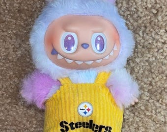 Labubu yellow Steelers  overall pants