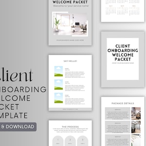 Modern Minimalist Client Welcome Packet Canva Template | Editable Business Onboarding Packet | Client Guide | Editable Welcome Kit