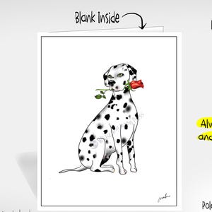 Dalmation Blank Note Card: All Occasion Greeting Card, Birthday, Thank You, Miss You, Congratulations, Love, Anniversary, Get Well