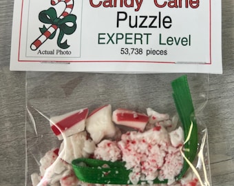 CANDY CANE PUZZLE - Expert Level - Merry Christmas gag gift bag- Hilarious white elephant dirty Santa,  funny, Co Workers, stocking stuffer