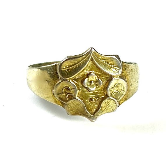 Vintage Chinese 18K Gold Vermeil Ring -CR126