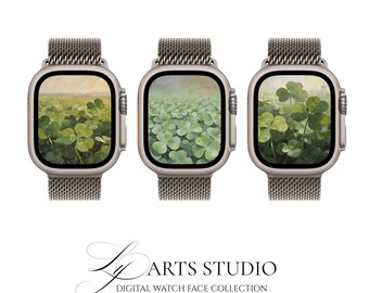 Green Clover Field Smartwatch Wallpaper | Custom Watch Face (Digital Art)