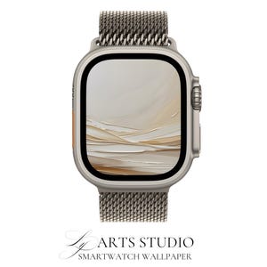 Abstrakte strukturierte Leinwand Smartwatch Wallpaper | Neutrale Moderne Ziffernblatt | Minimalist Apple Watch Hintergrund | Samsung Galaxy Uhr, Fitbit