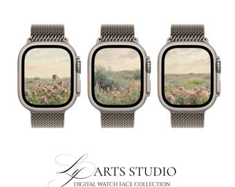 Muted Pastel Wildflower Smartwatch Wallpaper Pack | Watch | Custom Watch Face | Instant Download Digital Art