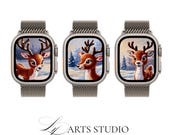 Reindeer Watch Face Collection: Christmas Smartwatch Wallpaper (Digital Download)