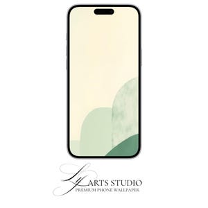 Sage Green Abstract Phone Wallpaper | High Quality Digital Art | Aesthetic iPhone & Android Mobile Background, Lock Screen, Screensaver