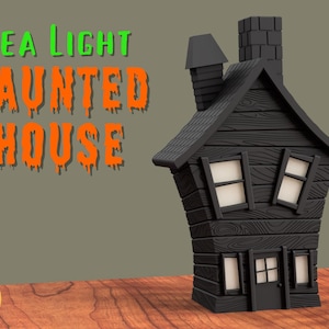 Haunted House and Ghost Candle 3d printed