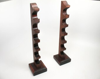 Magic Wand Stand Multiple Holder Wizard Display Wooden Rack Holds 6 Wands #1432