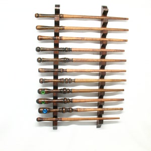 Wall Hanging Magic Wand Stand Wizard Display Holds 11 Wands #812