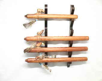 Wall Hanging Native American Flute Stand Holder Display Holds 5 Flutes #814