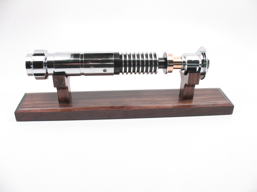Lightsaber Stand Baton Holder Display Mount Horizontal Desktop Wood 947
