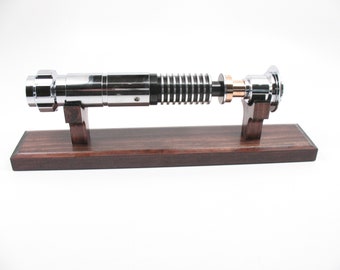 LightSaber Stand Baton Holder Display Mount Horizontal Desktop Wood #947