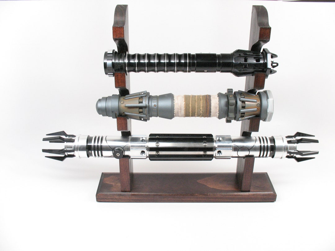 Lightsaber Stand Hilt Baton Holder Display Mount Desktop Holds 3