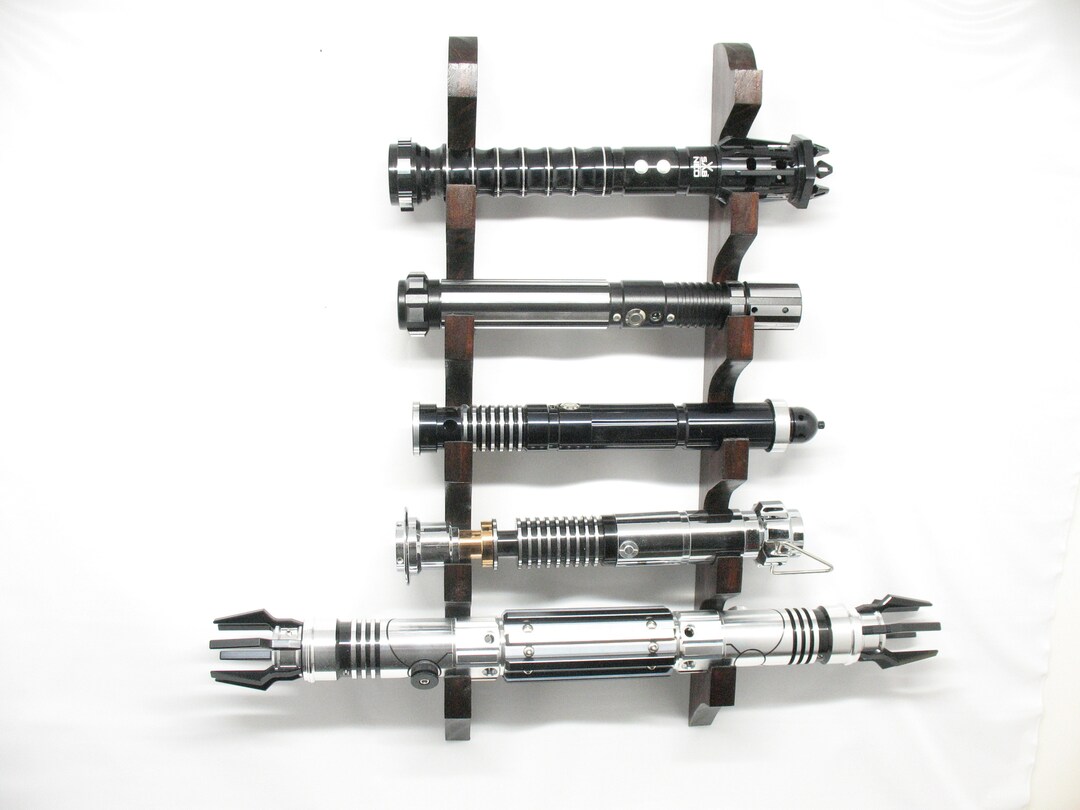 Hanging Lightsaber Stand Baton Holder Hilt Mount Holds 5 Lightsabers