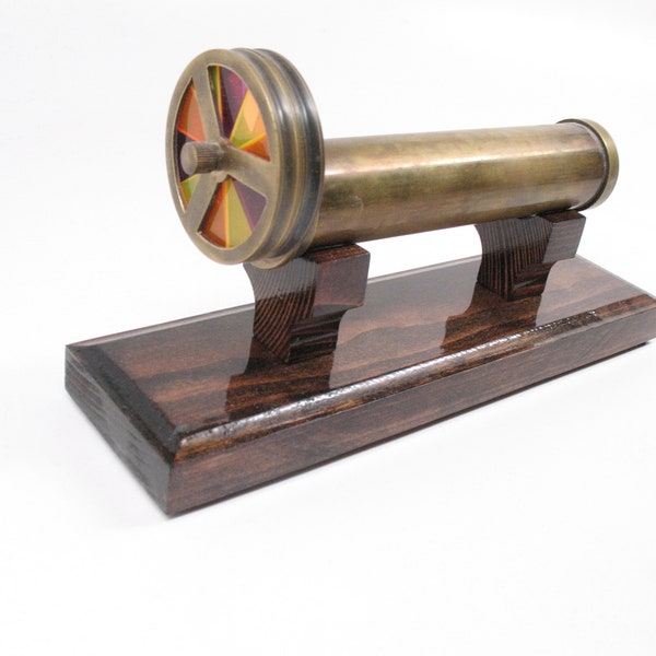 Kaleidoscope Stand Holder Display Desktop Office Wooden #220