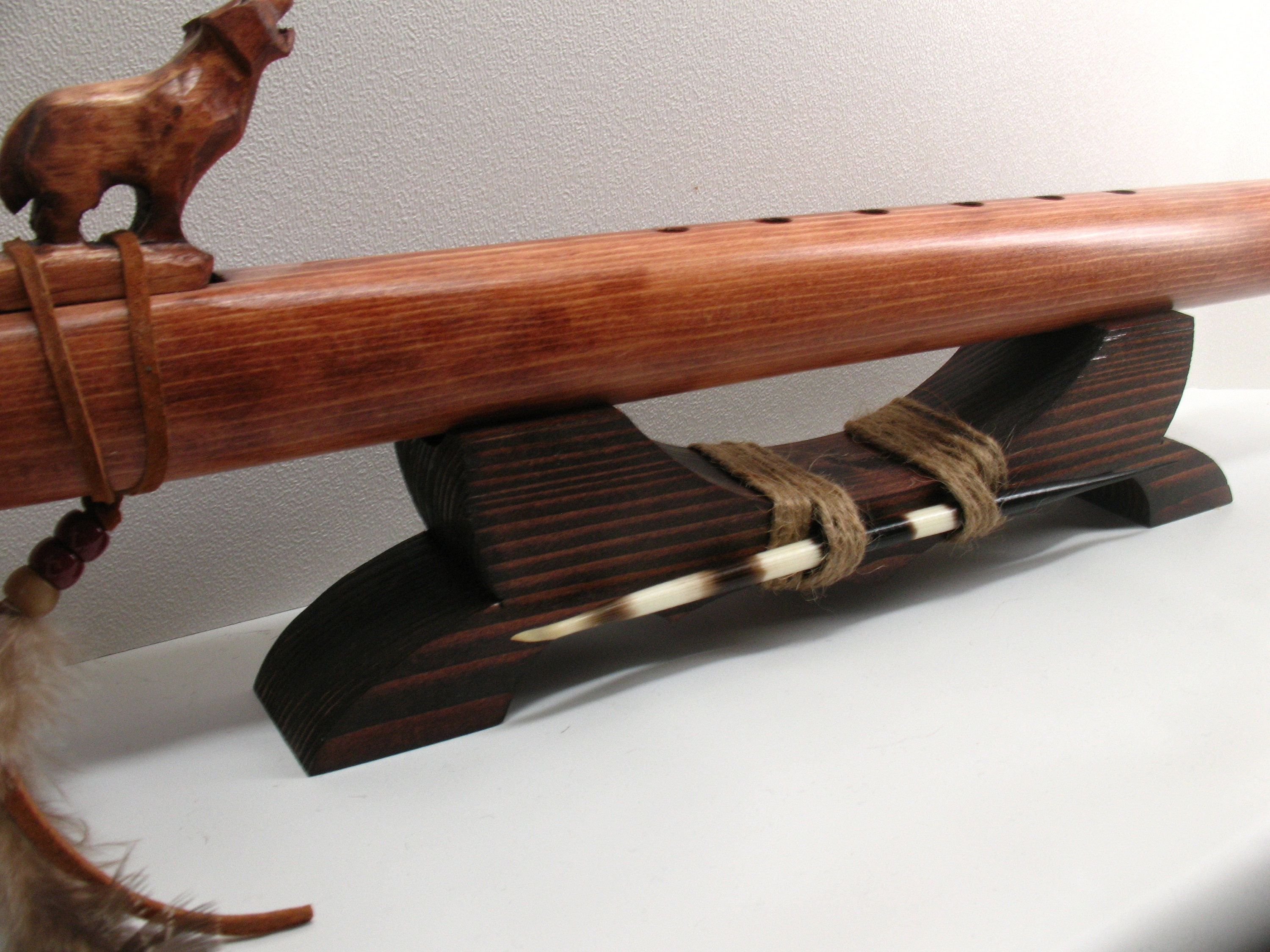 Native American Flute Stand Holder Display Art Gift 1011 Etsy