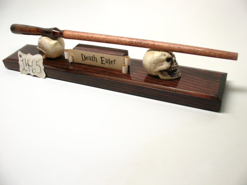 Magic Wand Death Eater Wizard Witch With Wooden Stand #1465