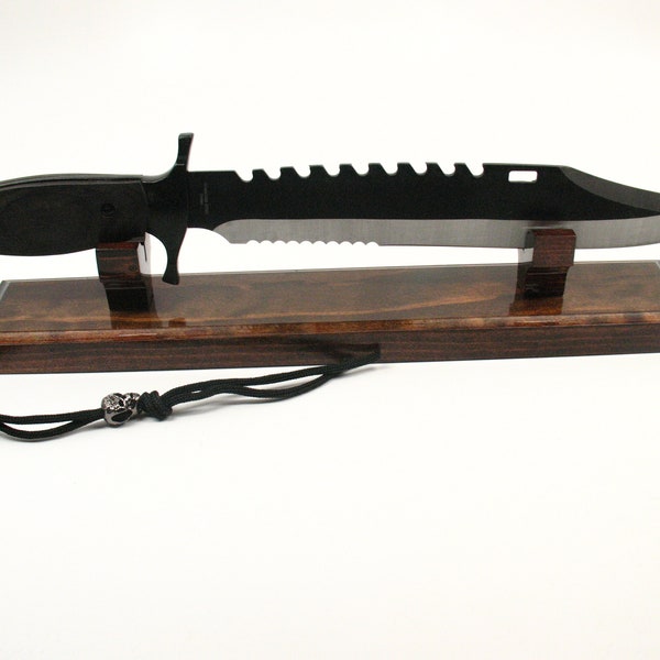 Bowie Knife Stand Cradle Holder Display Wooden #606