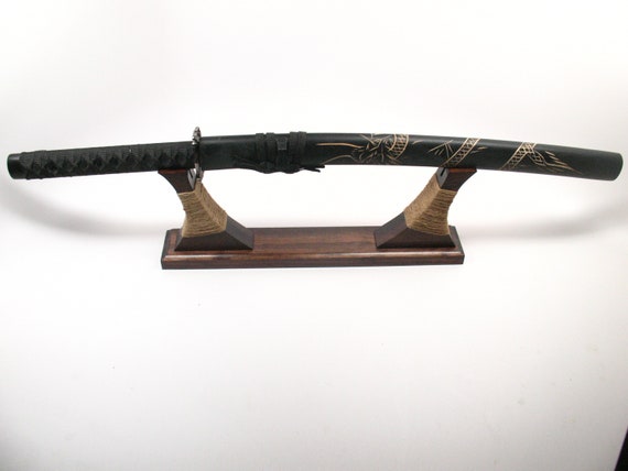 Sword Katana Stand Medieval Tribal Holder Display Wooden #905