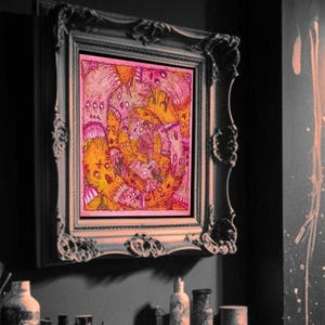 Anthropophagus art print - surreal, grotesque horror wall poster.